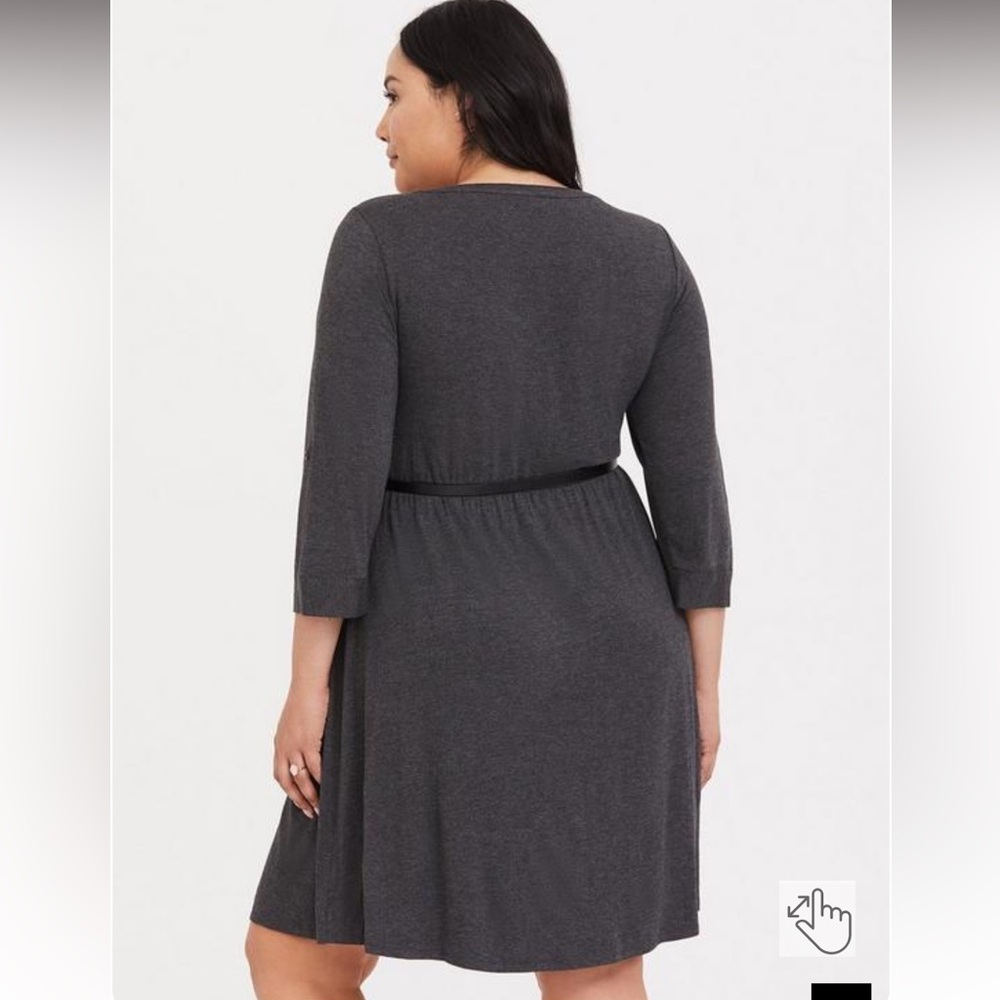 Mini Jersey Belted Shirt Dress